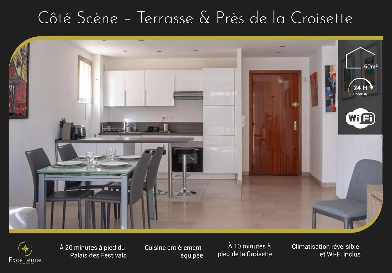 Cote Scene - Terrace & Near Croisette Apartment Cannes